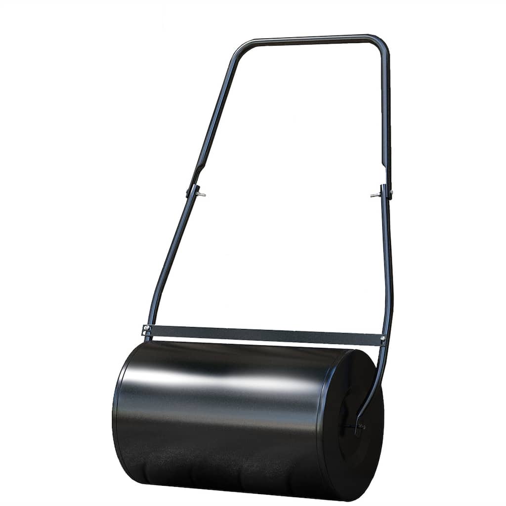 Heavy-Duty Lawn Roller with 15.9-Gallon Capacity, U-Handle, Steel Construction, Rounded Edges for Leveling Seed