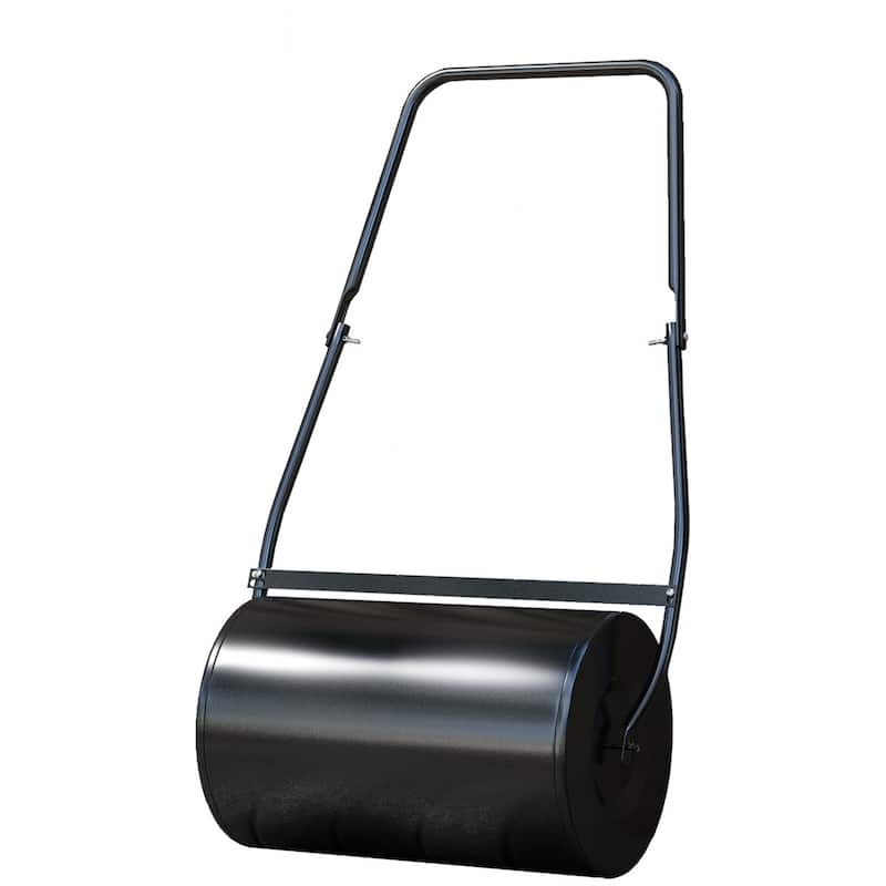 Heavy-Duty Lawn Roller with 15.9-Gallon Capacity, U-Handle, Steel Construction, Rounded Edges for Leveling Seed