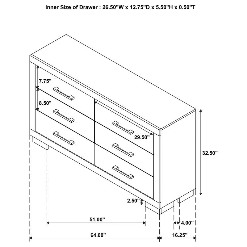 Jessica 4-piece Platform Bedroom Set with LED Light