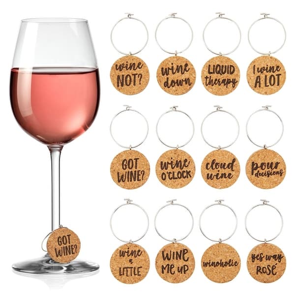 12Pcs Funny Wine Charms for Stem Glasses - Bed Bath & Beyond - 41164115