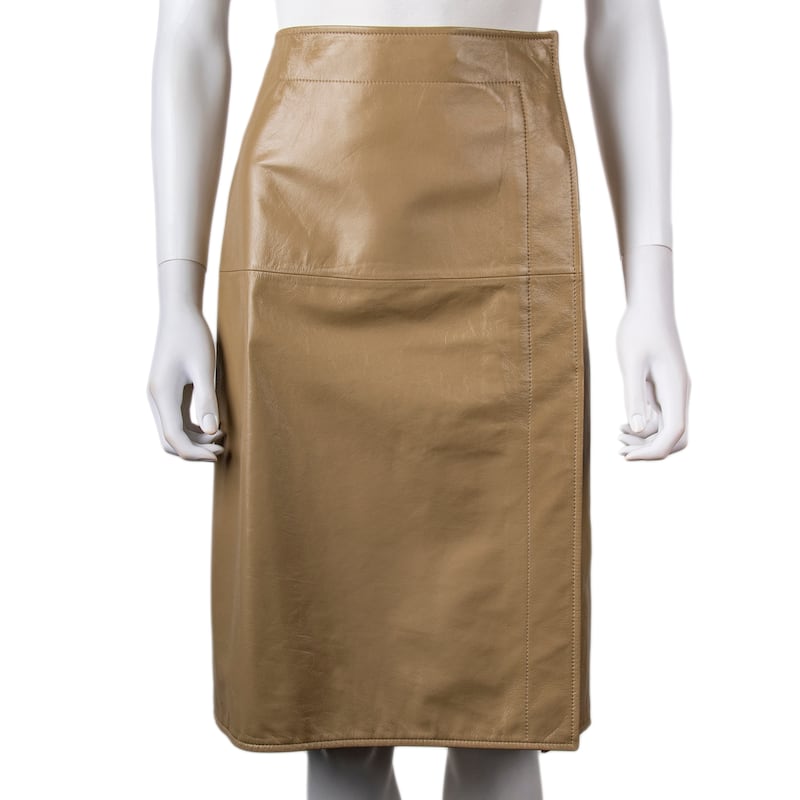Bottega Veneta Shiny Leather Skirt - EU 38
