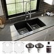 preview thumbnail 1 of 64, Karran Undermount Quartz 33 in. 50/50 Double Bowl Kitchen Sink Kit