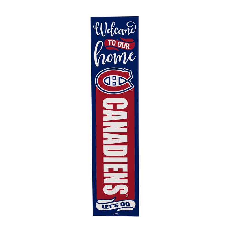47" Double Sided Seasonal Porch Leaner, Montreal Canadiens - 47" x 11.25"