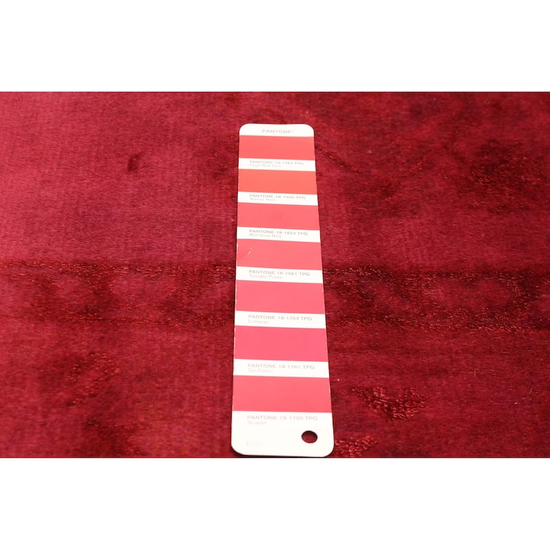 ECARPETGALLERY Hand-knotted Color Transition Red Wool Rug - 2'9 x 6'11