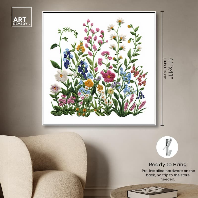 Wildflower Patch I Canvas by Art Remedy