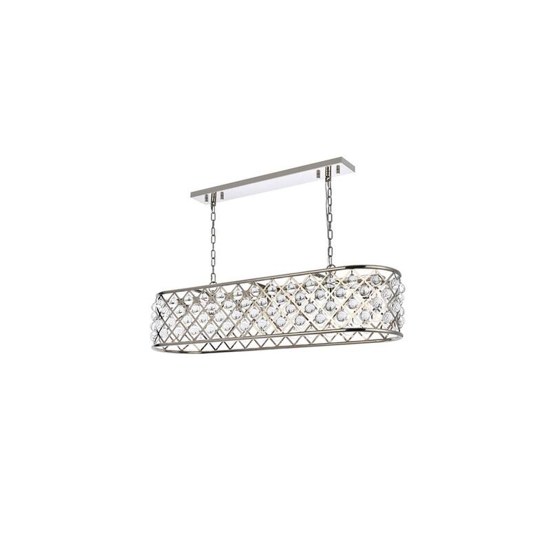 Royce Edge 7-Light Polished Nickel Chandelier - polished nickel (royal cut clear crystals)