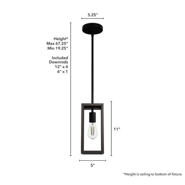 dimension image slide 0 of 3, Hunter Squire Manor 1-Light Mini Pendant - Kitchen Island, Dining Room, Bedroom - Modern Farmhouse, Caged, Candle, Transitional