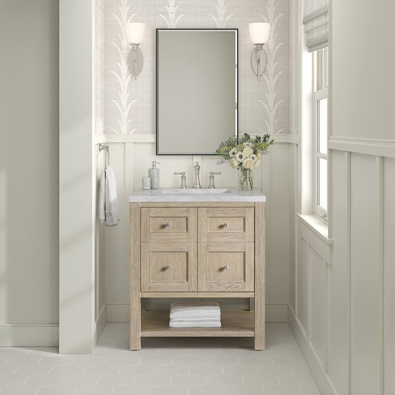 James Martin Vanities Breckenridge 30" Single Vanity, Whitewashed Oak