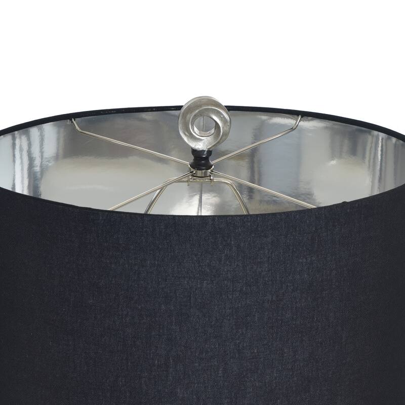 StyleCraft Poly Table Lamp - Infinite Silver - Black Shade