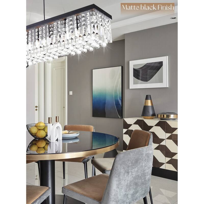 Farmhouse Three-Light Island Pendant Ceiling Light with Black Metal & Rattan Shade