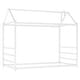 preview thumbnail 18 of 16, House Platform Bed with Roof and Chimney Design, Twin Size - Sturdy Metal Frame for Kids' Room, Black