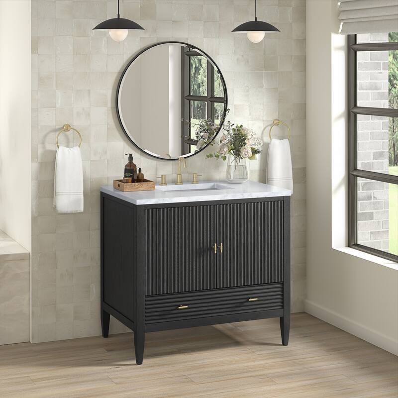 James Martin Vanities 485-V36-3WZ Myrrin 36" Single Basin Wood Vanity