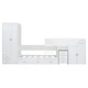 preview thumbnail 9 of 13, Twin Bunk Bed with Trundle, Desk, Cabinet & Storage, Space-Saving Design for Kids, White
