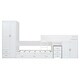preview thumbnail 9 of 13, Twin Bunk Bed with Trundle, Desk, Wardrobe & Drawers - Multi-Functional Bed, White