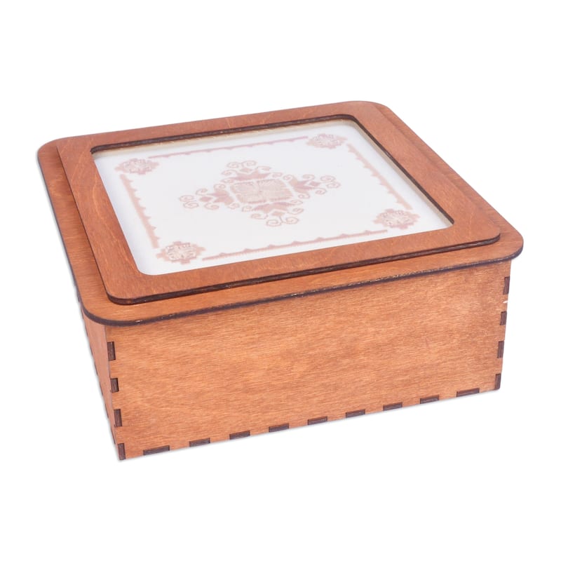 Novica Handmade Monastery Garden Wood Jewelry Box
