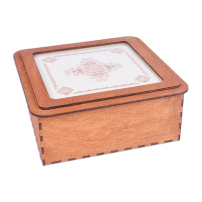 Novica Handmade Monastery Garden Wood Jewelry Box