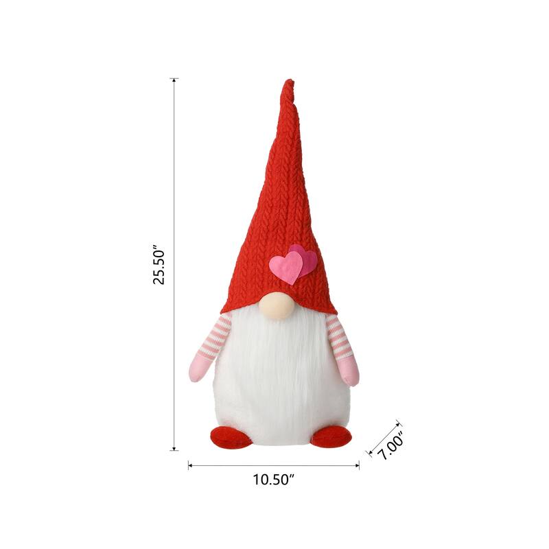 Glitzhome Christmas Hanukkah Fabric Gnome Shelf Sitter Holiday Decor