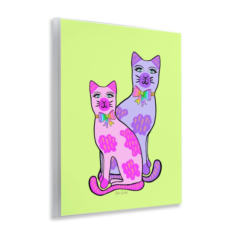 Stupell Funky Bright Cats Wall Plaque Art Design By Katie Conley