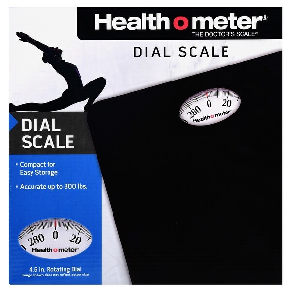 Health O Meter HAB700DQ105 Dial Personal Weight Scale, Black. Opens flyout.