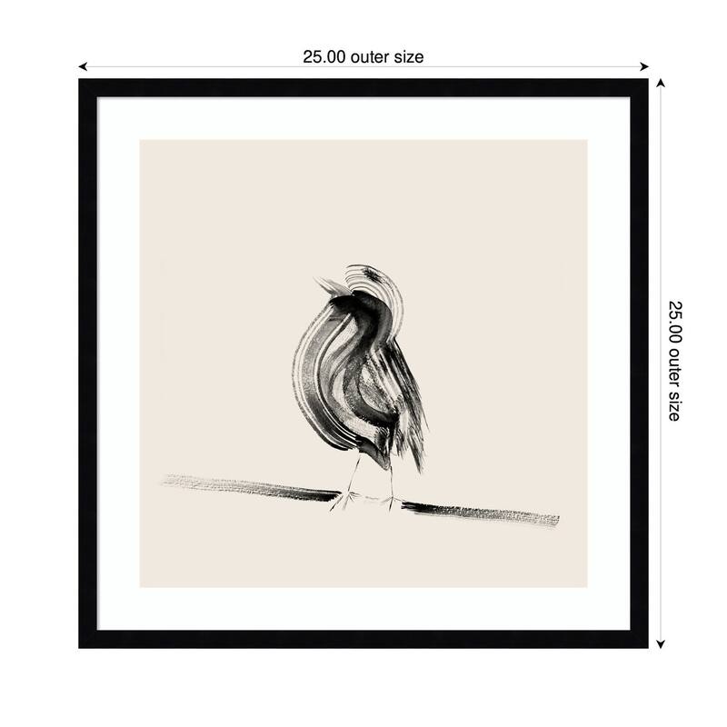 Kate and Laurel Bird on a Branch by Danushka Abeygoda Framed Wall Art Print