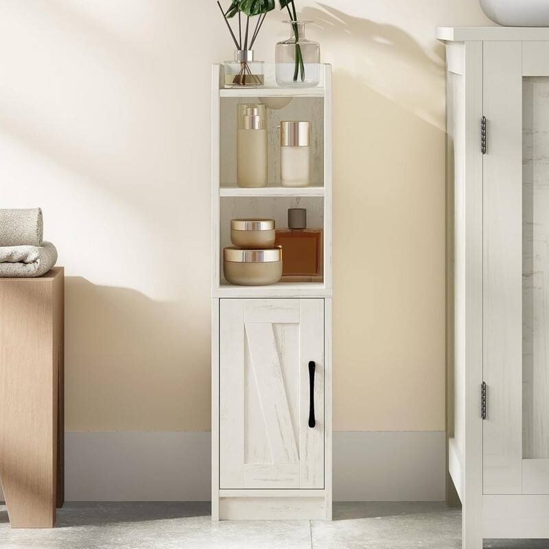 Bathroom Storage Cabinet - Rustic White