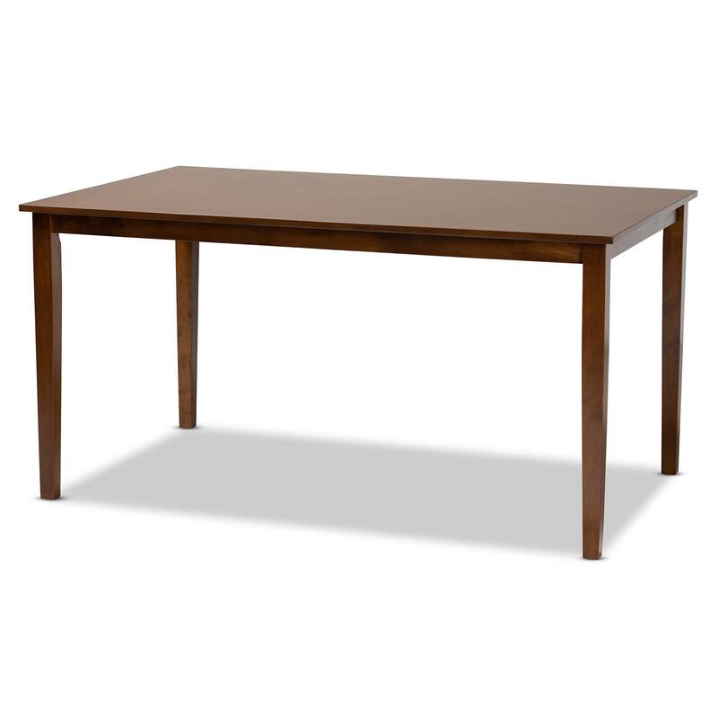 Suvi Modern and Contemporary Oak Wood Dining Set - Grey/Walnut Brown