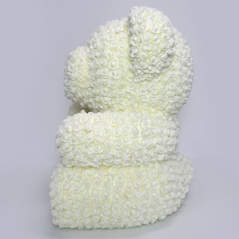 XL Forever Rose Bear Flower Teddy Bear 25" with Gift Box for Valentines Day, Anniversary, Birthday, Gift for Her