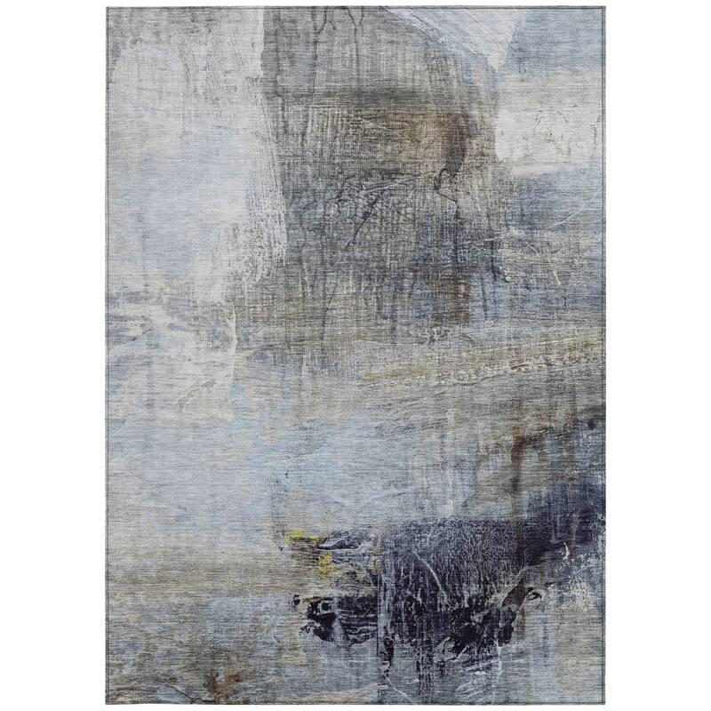 HomeRoots Abstract Transitional Rectangle Outdoor Rug