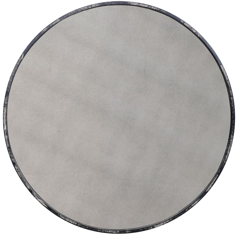 Uttermost Argand 43" Round Industrial Antiqued Accent Large Wall - Aged Black