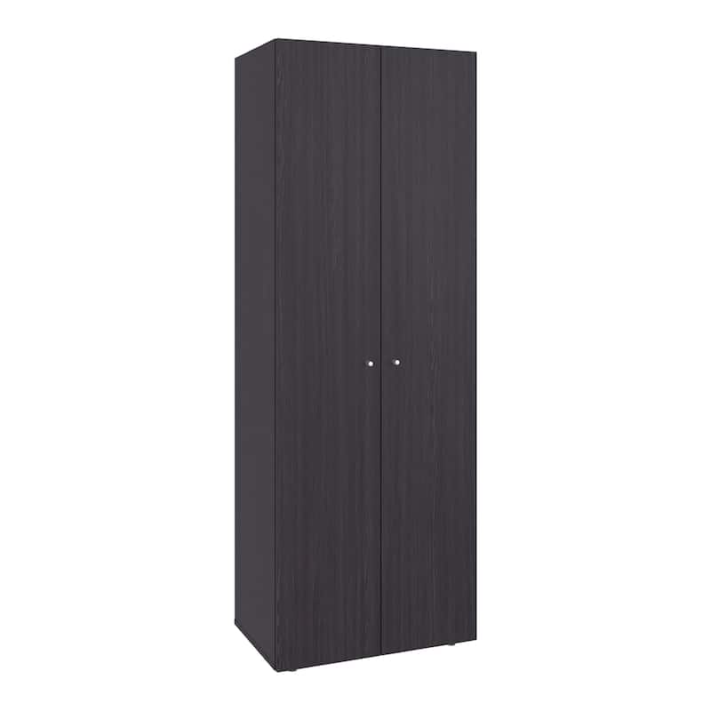 Home 2 Door Closet System, Four Fixed Shelves, Compact Wardrobe for Bedroom Organization, Freestanding Storage Furniture