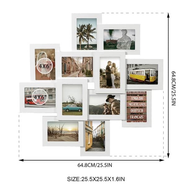 photo frames on wall nearby