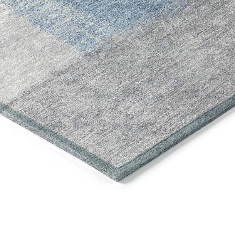 Machine Washable Indoor/ Outdoor Solid Contemporary Chantille Rug