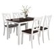 preview thumbnail 30 of 37, Roomfitters 5-Piece Dining Table Set, Rectangular Wood Kitchen Table and 4 X-back Chairs, Transitional Style