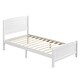 preview thumbnail 8 of 13, White Twin Pine Single-Layer Core Vertical Stripe Full-Board Curved Bed Head