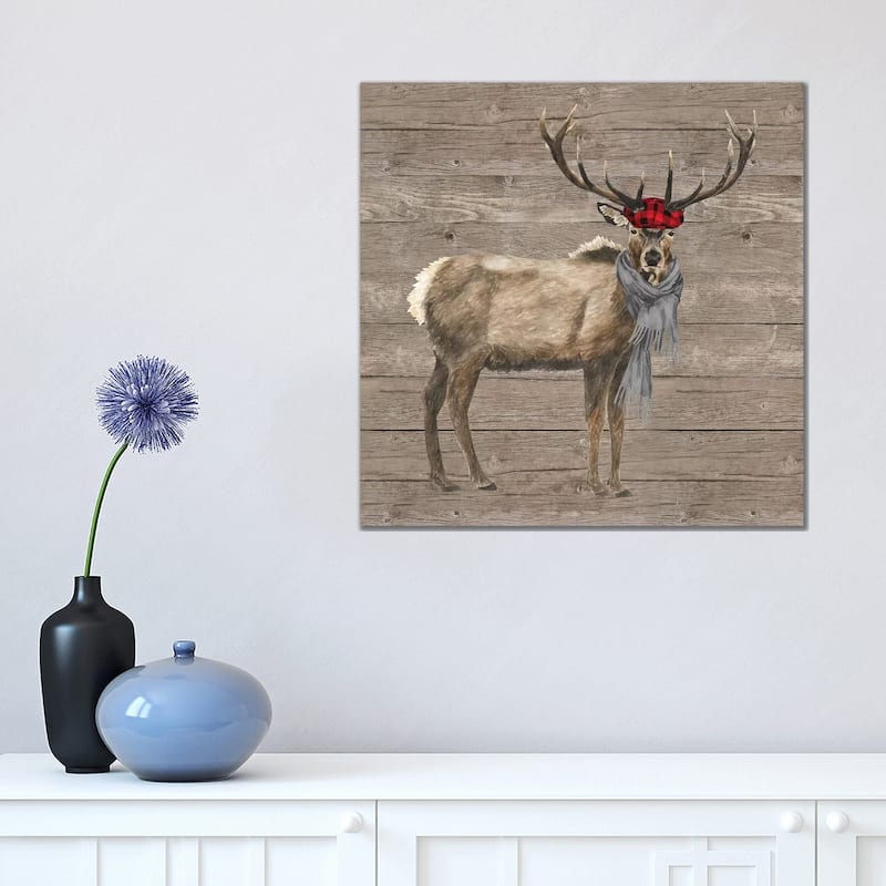 iCanvas "Warm In The Wilderness Deer" by Tara Reed Canvas Print - 18x18x1.5