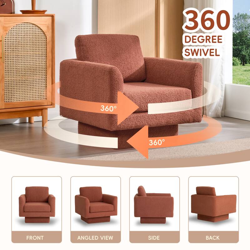 Luxurious Teddy Velvet Swivel Chair for Ultimate Comfort and Style