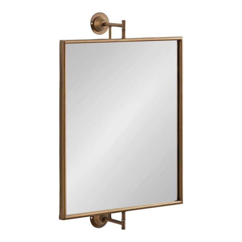 Kate and Laurel Darbridge Rectangle Pivot Mirror - 20x31x7 - Gold