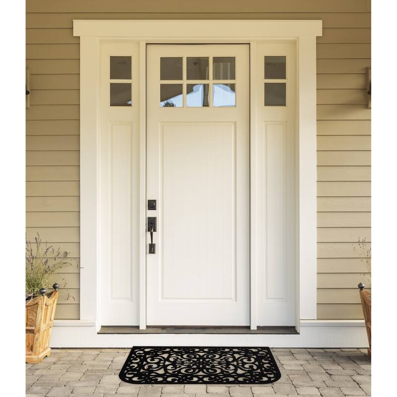 DII Scroll Pin Rubber Doormat