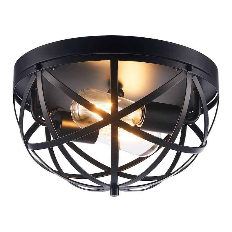 CO-Z Caged Geometric Flush Mount Ceiling Light Fixture