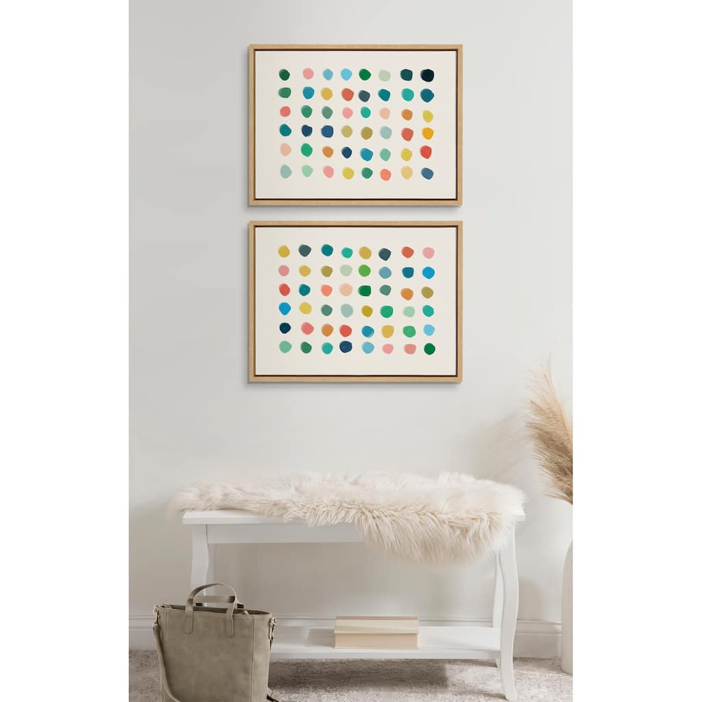 Kate and Laurel Sylvie Meditation 1 and 2 Framed Canvas by Kelly Knaga