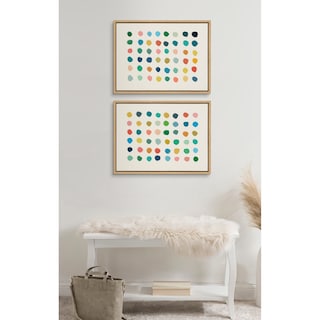 Kate and Laurel Sylvie Meditation 1 and 2 Framed Canvas by Kelly Knaga