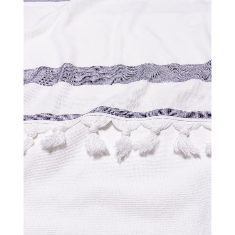 Superior Kai Stripe Fouta Beach Towel with Tassels - 35" x 68"