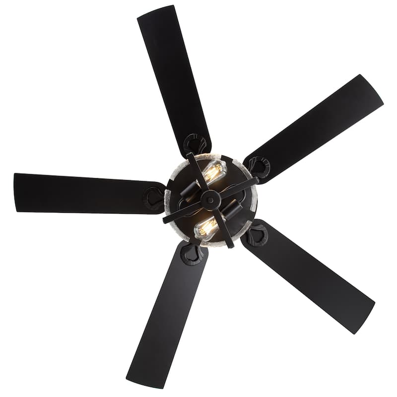 52" Reversible 5-Blade Caged Ceiling Fan with Light and Remote