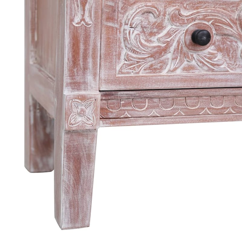 vidaXL Sideboard with 2 Drawers 35.4"x11.8"x23.6" Solid Mahogany Wood