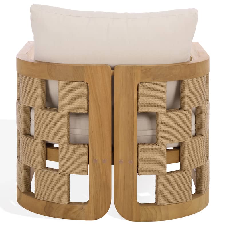 SAFAVIEH Couture Skipper Teak Patio Chair - 31"W x 30"D x 24"H