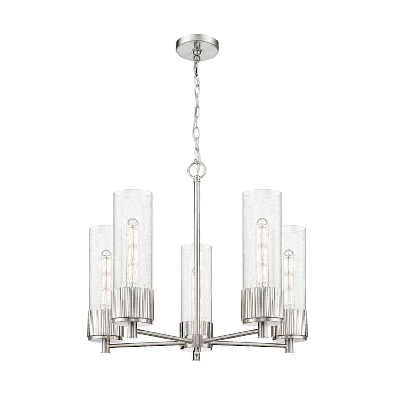 Innovations Lighting Bolivar - 5 Light 12" Chain Hung Chandelier. - Satin Nickel/Seedy