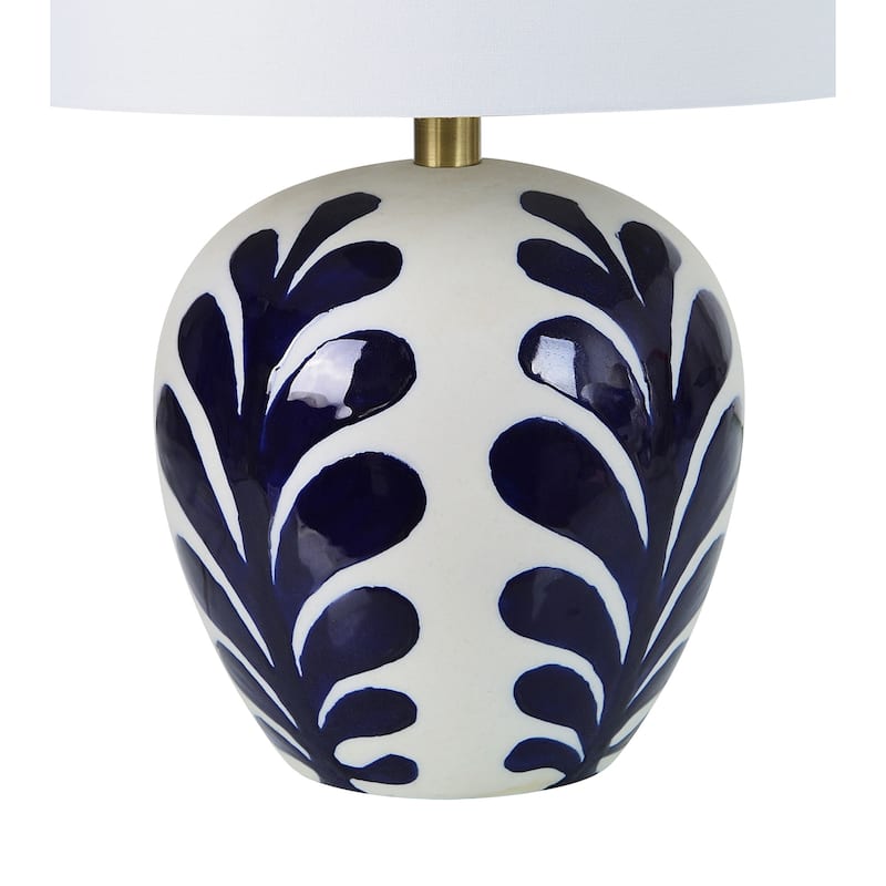 Renwil Darina 19.25" Length Table Lamp, Off-White and Navy