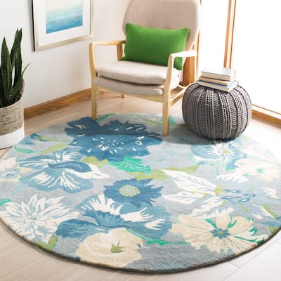 SAFAVIEH Handmade Soho Violene Floral N.Z. Wool Rug
