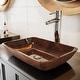 preview thumbnail 15 of 21, VIGO Donatello 18"L x 13"W x 4"H Glass Rectangular Vessel Bathroom Sink
