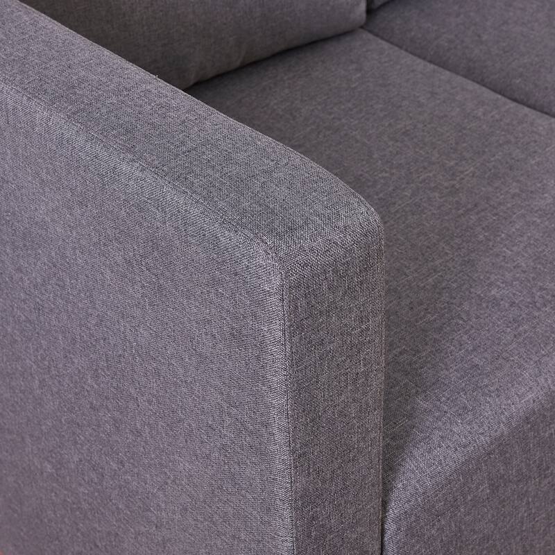 White Full Size Murphy Bed with Sofa and Built-in Shelves, Space-Saving Design